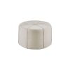 48" Ottoman,Polyester Fabric Large Cocktail Ottoman Modern Style For Living Room, Cream - as Pic