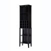 Wooden Wine bottle rack Metal wine glass rack Four shelves Red Cocoa color Espresso - as Pic