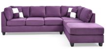 Malone G637B-SC Sectional ( Without Ottoman) , PURPLE - as Pic