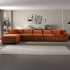 Hayward Burnt Orange Velvet Modular Sectional Sofa - as Pic