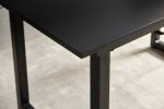 Square Extendable Dining Table with metal leg,Modern Space Saving Kitchen Table for Living Room( 70.86" W x 31.5" D x 29.5" H) - Black - MDF+Metal