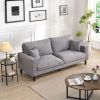 74" High Resilience three seater Sofa, Wooden Frame 3 Seat Sofa, Comfy , Modern Upholstered Sofa, Living Room Bedroom Apartment ,Light gray - as Pic