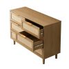 6 drawers Rattan dresser Rattan Drawer, Bedroom,Living Room - as Pic