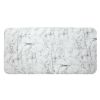 3pc Stylish Occasional Table Set White Marble Print Tempered Glass Top Coffee Table and End Tables Modern Home Furniture - as Pic