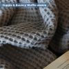 100% Cotton Waffle Weave Throw Blanket 50x60 inch Mineral Gray Color