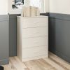 Classic 4 Drawer Dresser; Dark Oak; Espresso; Dove Grey; Antique Oak; Walnut; White - White