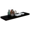 Floating Wall Shelf High Gloss Black 31.5"x9.3"x1.5" MDF - Black