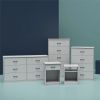 Classic 4 Drawer Dresser; Dark Oak; Espresso; Dove Grey; Antique Oak; Walnut; White - dove gray