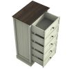 Tall Dresser for Bedroom with 5 Drawers for Closet, Chest of Drawers with Metal Handle - Cream