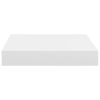 Floating Wall Shelves 2 pcs White 9.1"x9.3"x1.5" MDF - White