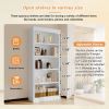 83.4" Tall Wood Bookcase,5-Tier Home Decor Bookshelves with Adjustable Storage Shelves,Storage Organizer, White