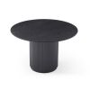Black Round Dining Table, MDF handcraft Pedestal Dining Room Table Restaurant Furniture Leisure Coffee Table-47.2" L x 47.2" W x 29.5" H - as Pic