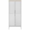 Wardrobe FLORO White 30.3"x20.9"x67.3" Solid Wood Pine - White