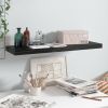 Floating Wall Shelf High Gloss Black 31.5"x9.3"x1.5" MDF - Black