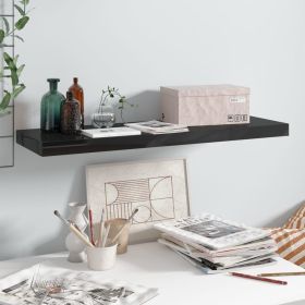 Floating Wall Shelf High Gloss Black 31.5"x9.3"x1.5" MDF - Black