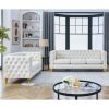 3-seater + 2-seater Combination sofa.BEIGE VELVET - as Pic