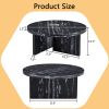 Versatile MDF Black Round Coffee Table for Various Interior Styles, with Product Dimensions of 31.5*31.5*13.98