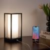 Table Lamp with Phone Charger, Bedside Lamp, Ambient Night Light Desk Lights for Living room Office desk - one-size