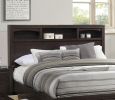 Modern bedroom Storage Eastern King Size Bed Drawers Storage Headboard Footboard 1pc Bed Only. - as Pic