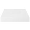 Floating Wall Shelf High Gloss White 9.1"x9.3"x1.5" MDF - White