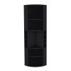 Oban Corner Bar Cabinet with Five Shelves , Eight Bottle Cubbies and Steamware Black - as Pic