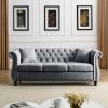 3-seater + 3-seater Combination sofa.Grey Velvet(W834S00062) - as Pic