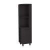 Wengue Corner Bar Cabinet with Glass Holder and Wine Rack - as Pic