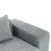 116.5" Sectional Sofa Full-compressed Sofa Couch Free-combined Sofa for Living Room, Grey - as Pic