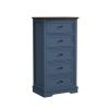 Tall Dresser for Bedroom with 5 Drawers for Closet, Chest of Drawers with Metal Handle - Blue