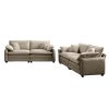 Modern Living Room Sofa Two-Piece Set, Suitable for Living room and Bedroom Sofa Set, Consists of two pieces of 2 Seater Sofa,Tan Corduroy - as Pic