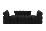 84.3 length ,35.83" deepth ,human body structure for USA people, marshmallow sofa,boucle sofa ,White color,3 seater - Black