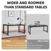 Computer Desk Large Office Desk, 70.9 Inch Gaming Desk Writing Desk Work Desk for Home Office, Study, Modern Simple Wooden Desk- Black Brown