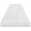 Floating Wall Shelves 2 pcs High Gloss White 47.2"x9.3"x1.5" MDF - White