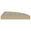 Floating Corner Shelf Oak 13.8"x13.8"x1.5" MDF - Brown