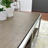 Padena Metal Frame Wood Living Room Coffee Table with Shelf - as Pic