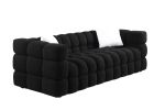 84.3 length ,35.83" deepth ,human body structure for USA people, marshmallow sofa,boucle sofa ,White color,3 seater - Black