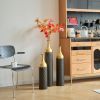 Black and Gold Metal Vase Set of 3 Floor Vases Ideal for Mother's Day Gift Wedding Decoration Elegant Floral Display - as Pic