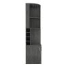 Bar Cabinet Papprika, 8 Wine Cubbies, Double Door, Smokey Oak Finish - as Pic