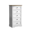 Tall Dresser for Bedroom with 5 Drawers for Closet, Chest of Drawers with Metal Handle - White