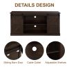 58" Farmhouse TV Stand and Entertainment Center for Televisions up to 65 Inchs,with Sliding Barn Doors and Storage Cabinets,Espresso - Brown -