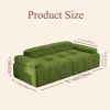 Modern Sofa Bed,Velvet Sleeper Couch,3 Seater Tufted Sofa,And Adjustable Backrests For Small Spaces, Living Room, Bedroom - blackish green