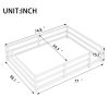 Full Size Floor Bed, Montessori Floor Bed with Fence, Kids Montessori Bed Full Size, Wood Montessori Floor Bed for Kids, Girls, Boys (WHITE) - as Pic