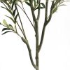 59 Inch Artificial Olive Tree, Large Olive Plants for Home Decor and Housewarming Gift - Green - Iron+Plastic