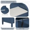Rustic Style Solid wood Entryway Multifunctional Storage Bench with Safety Hinge - Antique Navy - MDF