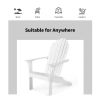 Wooden Outdoor Lounge Chair with Ergonomic Design for Yard and Garden - White