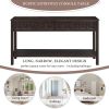 Rustic Entryway Console Table,60" Long Sofa Table with two Different Size Drawers and Bottom Shelf for Storage - Espresso - Solid Wood