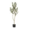 47 inch Artificial Olive Tree - Green - Iron+Plastic