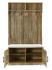 bedroom, porch wardrobe storage rack, Storage Shoe Cabinet, with Clothes Hook, with Sponge Pad Product, Multiple Storage Racks - light color