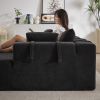 Modern Chenille Upholstered Sectional Sofa Couch Set,Modular 108" L Shaped Sectional Living Room Sofa Set With 6 Pillows