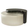 Modern & Contemporary Style Coffee Table Made with Iron Sheet Frame in Black & Silver - as Pic
